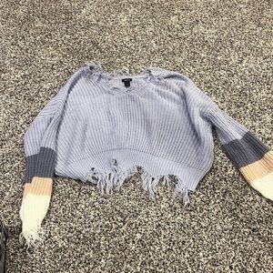 Cropped top, knitted from rue 22